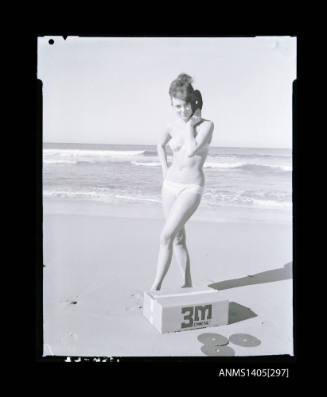 Negative depicting a woman modelling swimwear