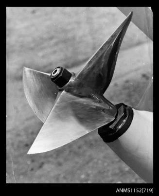 The speed boats propeller