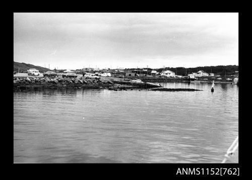 Print depicting view across a water inlet at bermagui New South Wales, Australia