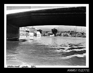 View of vessels including AWAH at Breakfast Creek Brisbane