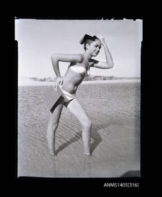 Negative depicting a woman modelling swimwear