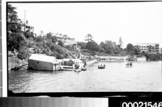 Boats and boatsheds possibly at Robertson's Point, Sydney