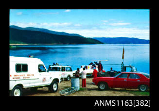 SPIRIT OF AUSTRALIA on the boat ramp