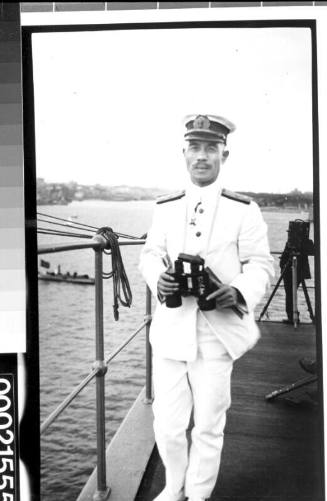 Vice Admiral Saito Shichigoro of the Imperial Japanese Navy on board RMS MOLDAVIA II