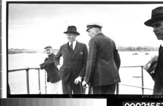 Lord Henry William Forster and Captain C W Burleigh on board RMS MOLDAVIA II