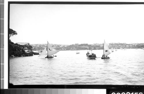 Sailing vessels at Kirribilli Point, Sydney