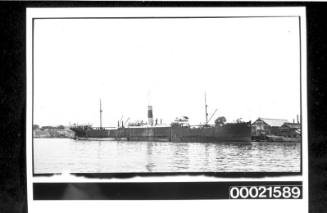 SS KNIGHT OF THE GARTER lying at Mort's Dock Engineering Company Limited's wharf, Woolwich, New South Wales
