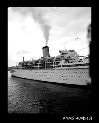 Photographic negative depicting the passenger liner HIMALAYA in port