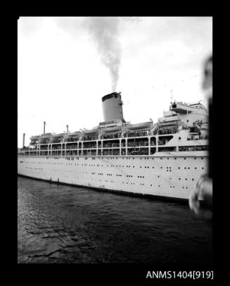 Photographic negative depicting the passenger liner HIMALAYA in port