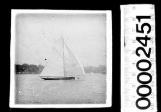 Cutter, possibly ERA sailing near Farm Cove 
