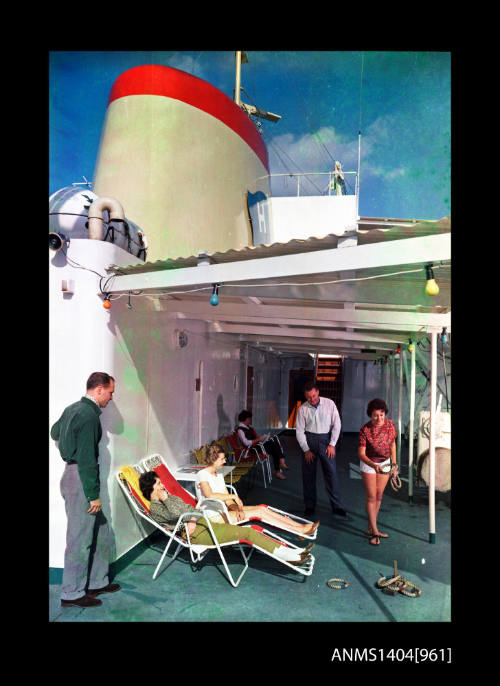 Passengers relaxing aboard the MONTEREY