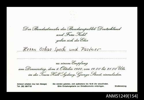 German invitation