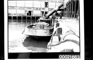 BUSTLER from the stern lying at wharf in Walsh Bay 28 Dec 1936