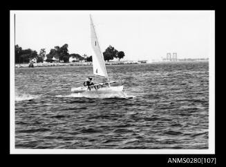 Trimaran under sail