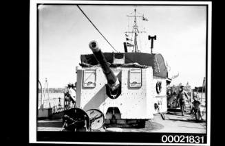 Filming the WWII melodrama 'Always Another Dawn' on board a RAN warship