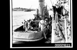 Filming the WWII melodrama 'Always Another Dawn' on board a RAN warship