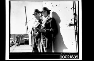 Filming the WWII melodrama 'Always Another Dawn' on board a RAN warship