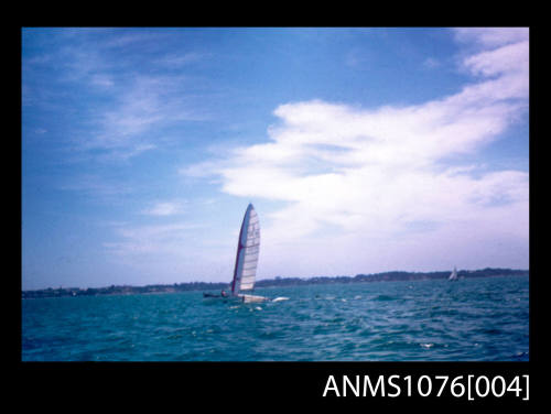 35mm slide featuring image MISS NLYEX and QUEST III sailing