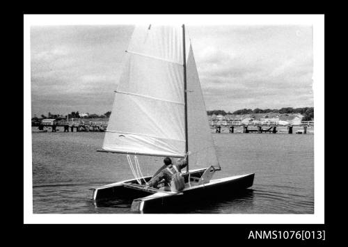 Black and white Prototype ATLANTIS on the water at Sandringham Yacht Club