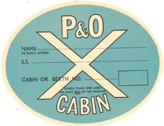 P&O baggage sticker