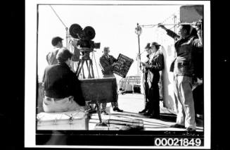 Filming the WWII melodrama 'Always Another Dawn' on board a RAN warship