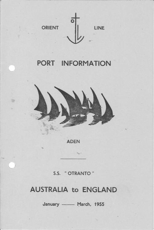 SS OTRANTO Port Information - Aden