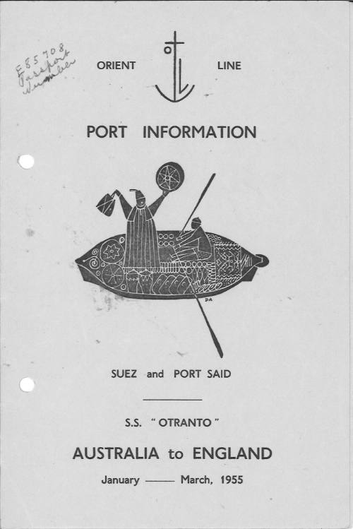 SS OTRANTO Port Information - Suez and Port Said