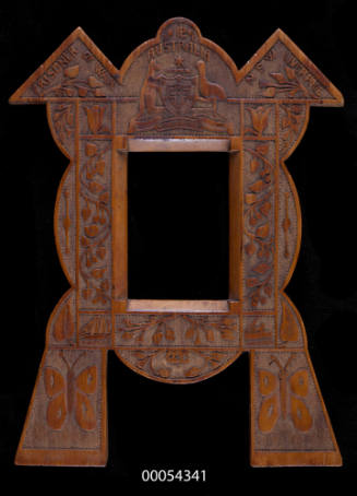 Decorative picture frame made by a German prisoner of war in Australia during WWI

