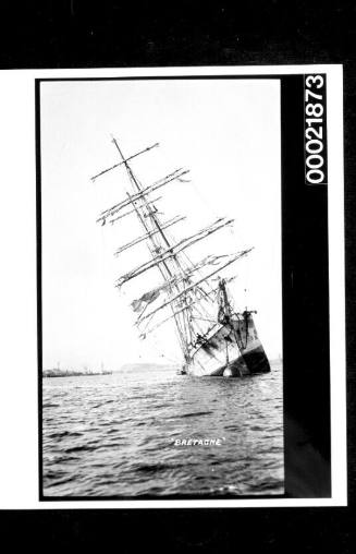 Three-masted French barque BRETAGNE with crew, captain and his wife, Darling Harbour