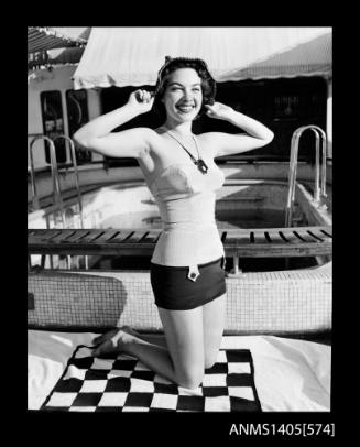 Negative depicting a woman modelling swimwear