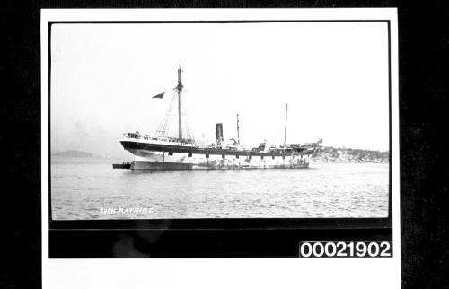 LOCH KATRINE lying on port side after being dismasted and tug HEROIC