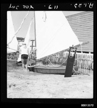 Vee Jay sailing dinghy PENGUIN at Middle Harbour