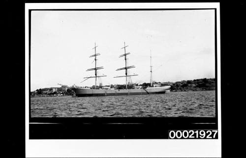 Dismasted French barque PIERRE ANTONINE in Naval dockyard