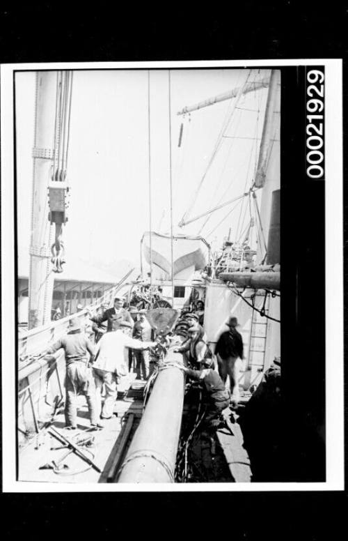 Dismasted French barque PIERRE ANTONINE in Naval dockyard