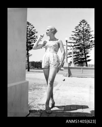 Model in swimsuit at Bondi