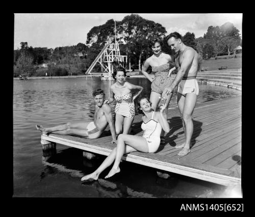 Group of people modelling swimwear