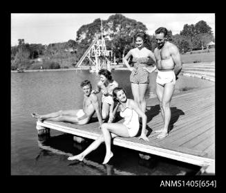 Group of people modelling swimwear