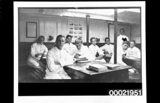 PORT JACKSON training ship - cadets in the classroom