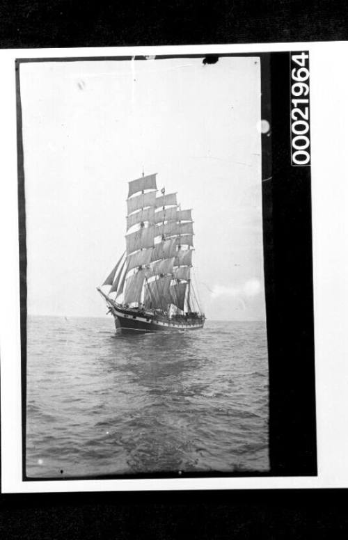 MEDWAY at sea with all sails set and away