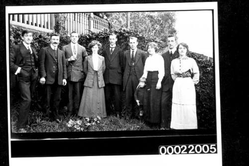 Group taken on the lawn at our home in Balmain