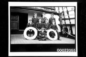 Three-masted fully rigged ship PORT PATRICK and crew