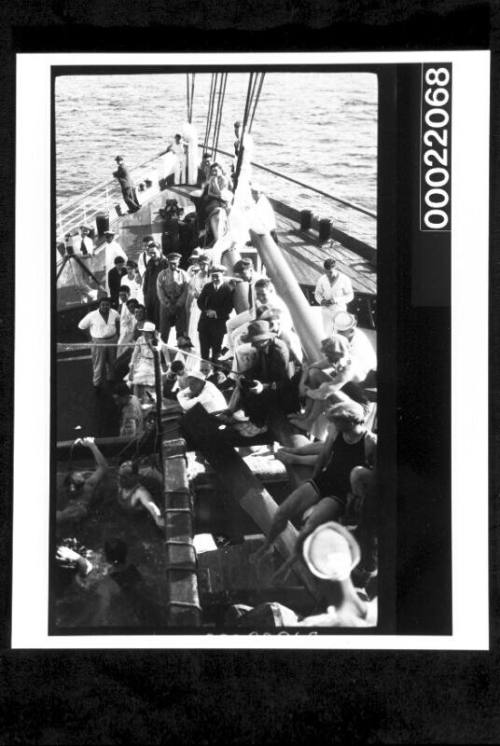 American sailors participating in a Crossing the Line Ceremony