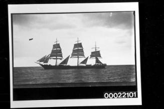 British ships, unidentified three-masted fully rigged ship