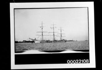 British ships, unidentified three-masted fully rigged ship