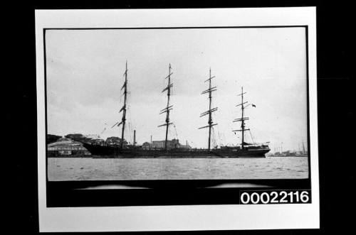 British ships, unidentified four-masted fully rigged ship