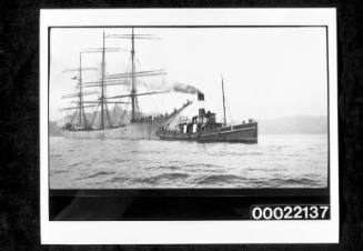 Unidentified three-masted French fully rigged ship