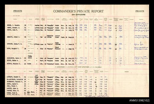 Commander's Private Report