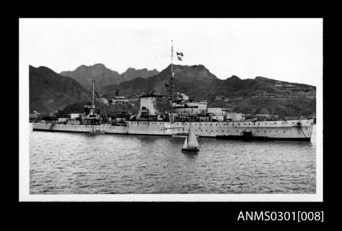 Warship at Aden during WWII