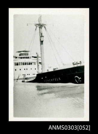 Scuttled German merchant ship HOHENFELS after the capture of Bandar Shapur, Iran