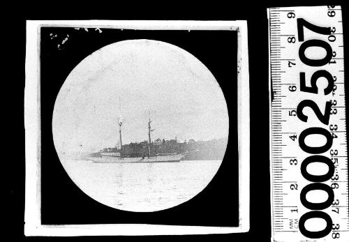 Topsail schooner, possibly SAIDE, at anchor at Sydney Harbour, New South Wales